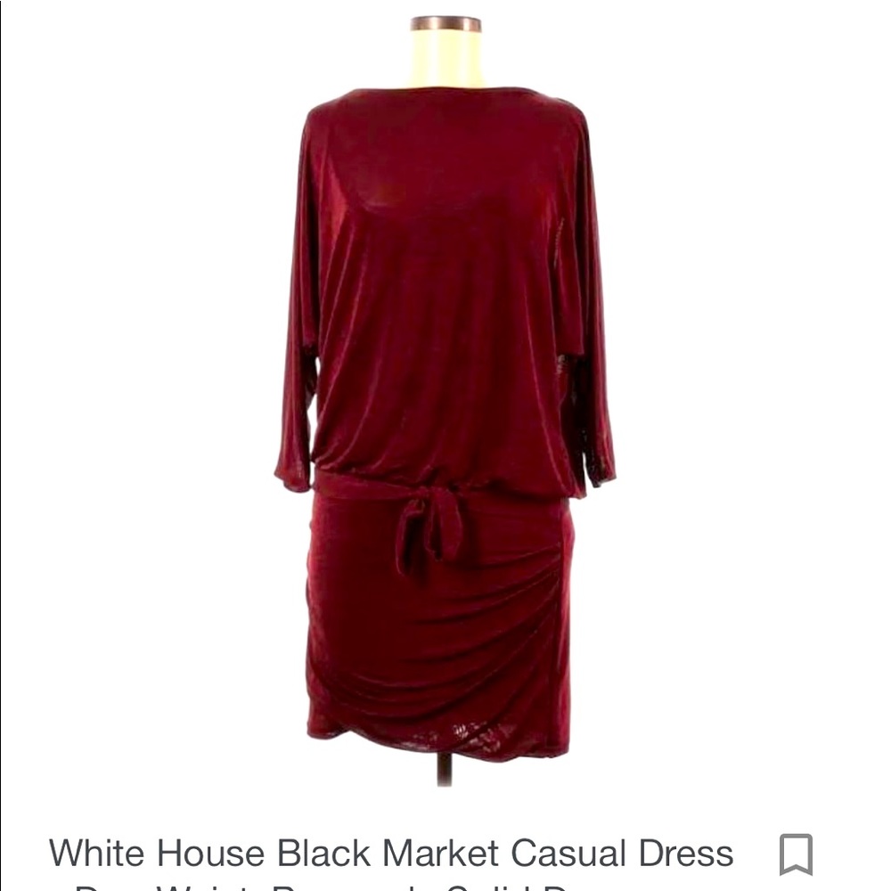 White House Black Market Dress - Burgundy, Size XL